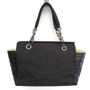 CHANEL Black Leather Tote Bag